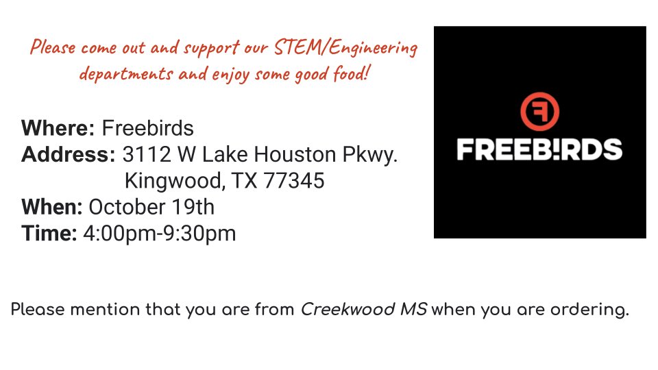 JaimeTheTech's tweet image. #freebirds #cmscolts @HumbleISD_CMS