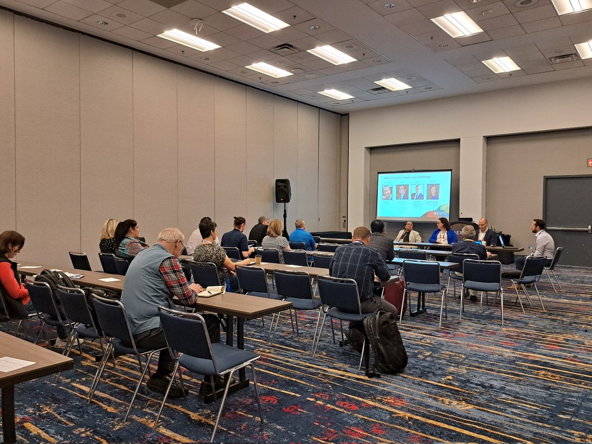 ATA_Expo's tweet photo. Happening now! Panel Discussion on Supply Chain Challenges with
Alex Petizian from Naizil Coated Fabrics
Jennifer Fennell, CPM from Polo Customs Products
King Mukherjee from Global Impex USA
Mark Tyrrell from LaSalle Canvas
Located Room W207A
#IFAIEXPO https://t.co/wACIWbucty