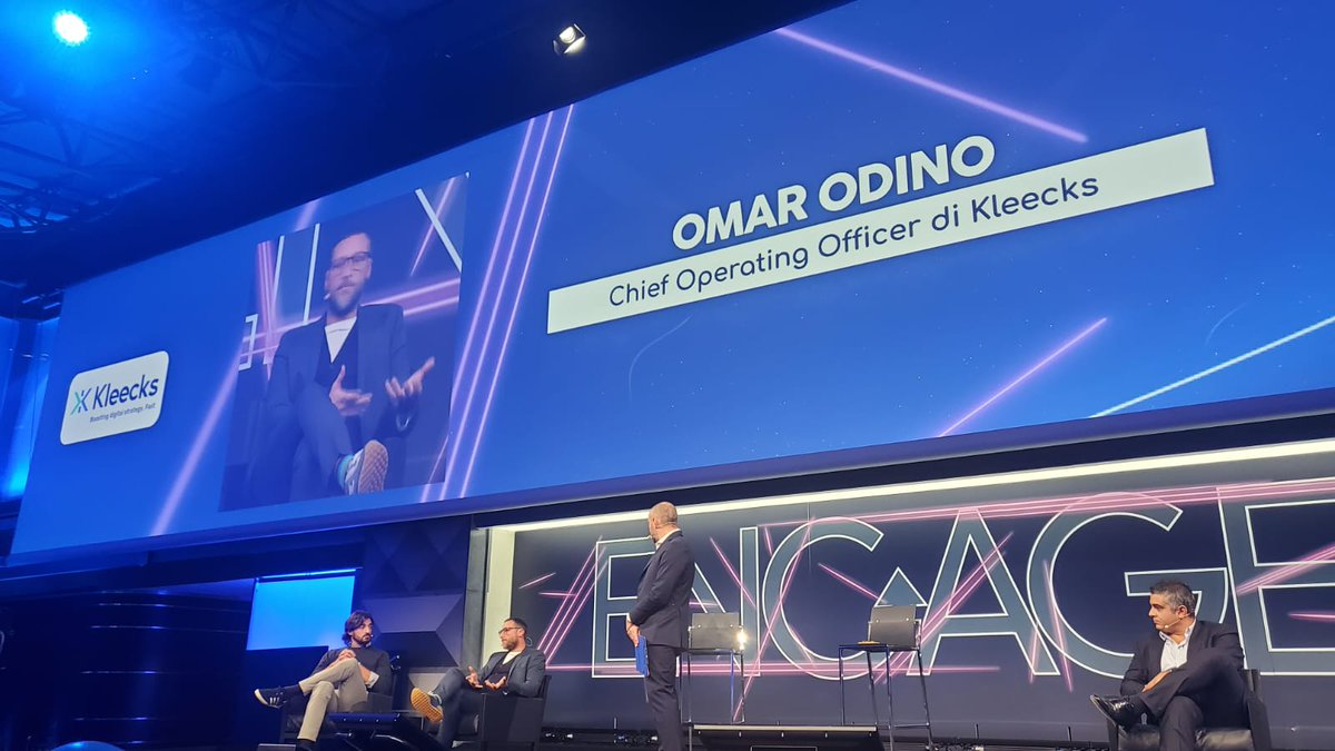 kleeckseo's tweet photo. Omar Odino, Chief Operating Officer @kleeckseo , on how AI changes the way we work at the Engage Conference 2022 in Milan 

#AI #artificialintelligence #digitalmarketing #martech https://t.co/MJI1pNQ20i