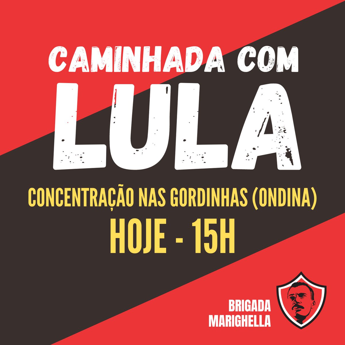 BMarighella's tweet photo. Hoje a Brigada Marighella volta às ruas para derrotar o fascismo. Vista sua camisa branca, vermelha ou rubro-negra e junte-se a nós nesse novo capítulo da luta contra Bolsonaro. Venceremos! https://t.co/rCpb9b9tNy