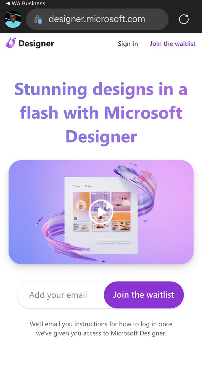 Join the Microsoft designer software waitlist 😌 Designer.Microsoft.com

#uiux #ui #uidesign #ux #uxdesign #webdesign #design #userinterface #appdesign #uiuxdesign #userexperience #uidesigner #website #webdesigner #dribbble #graphicdesign #uxdesigner #dailyui #interface