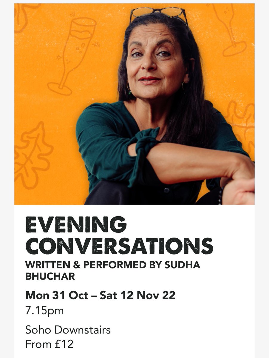 RuleNotTheException (@rule_exception) on Twitter photo If you enjoyed our podcast chat with <a href="/BhucharBvrd/">Sudha Bhuchar</a> go and check her out at <a href="/sohotheatre/">Soho Theatre</a> link below with all the deets!
sohotheatre.com/shows/evening-… If you enjoyed our podcast chat with <a href="/BhucharBvrd/">Sudha Bhuchar</a> go and check her out at <a href="/sohotheatre/">Soho Theatre</a> link below with all the deets!
sohotheatre.com/shows/evening-…