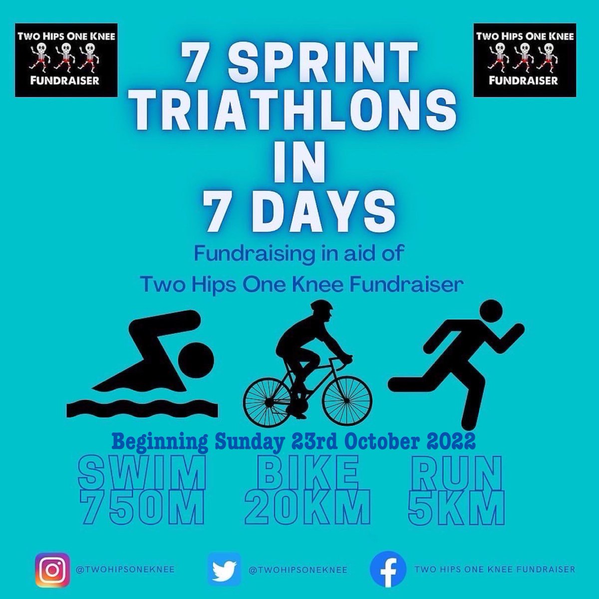 🚨 PLEASE RETWEET🚨
10 days till the next challenge begins for @greggmcnally &amp; <a href="/ridy6/">Martyn Ridyard</a>.. 

7 Sprint Triathlons in 7 days! 🏊🏼‍♂️🚴🏼‍♂️🏃🏻‍♂️

All raising funds for <a href="/twohipsoneknee/">Two Hips One Knee Fundraiser</a>. Please donate and show your support at the JustGiving page below! 👇🏼 
justgiving.com/crowdfunding/2…
