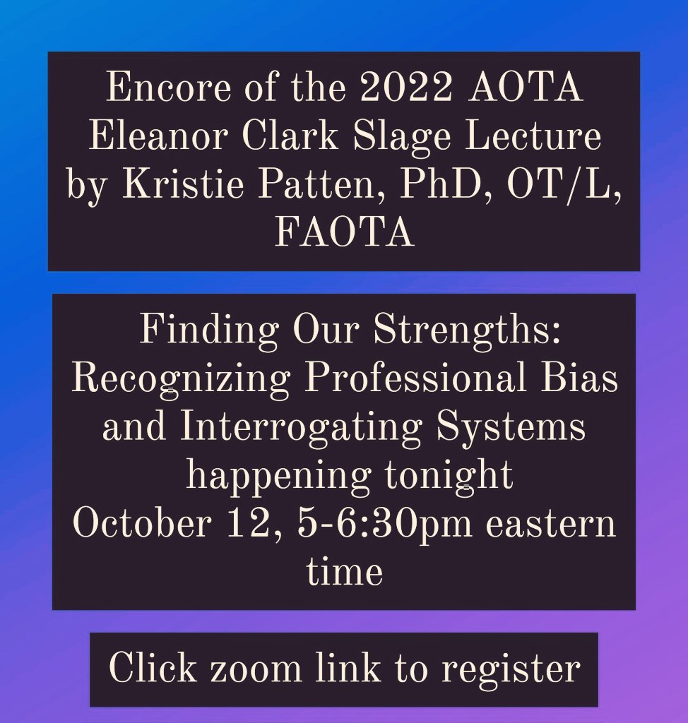 allyot128's tweet photo. Tonight! https://t.co/cb3zPJZYkB #occupationaltherapy https://t.co/bZmW5mjg9W