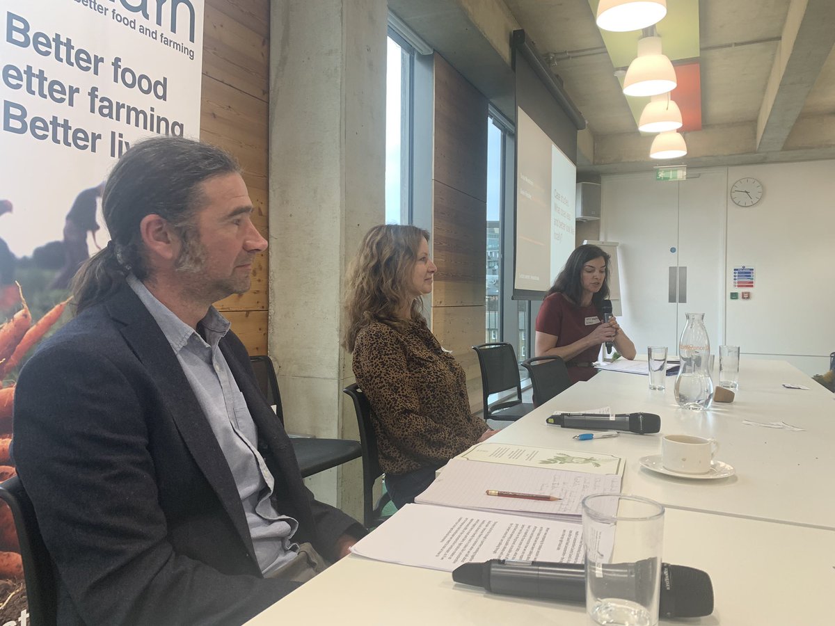 UKSustain's tweet photo. Final panel and 🧵 of the day! Sofia Parente from @FoodPlacesUK invites us to look at what ‘less but better’ looks like locally, joined by @SonjaWoodcock from Foodwise Leeds and Gavin Fletcher from @LeicsCountyHall #meatdebate https://t.co/JeoAwCahYk