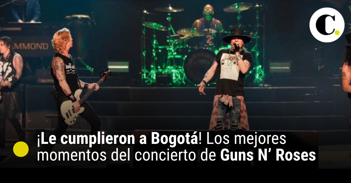 #Entretenimiento | La guitarra en las manos de Slash y la voz de Axl Rose son arte, así estuvo el concierto de Guns N’ Roses en Bogotá ▶️ ow.ly/nfJx50L8hZE