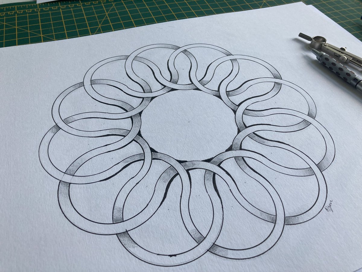 AIsonArt's tweet photo. Another 6fold pattern for day 15 of #the100dayproject this is called Baba Nakkash meaning eternal spiral. #mathart #sacredgeometry #100daysofmathart #mathartchallenge #beautyinmaths https://t.co/Ss0FLgaPWy