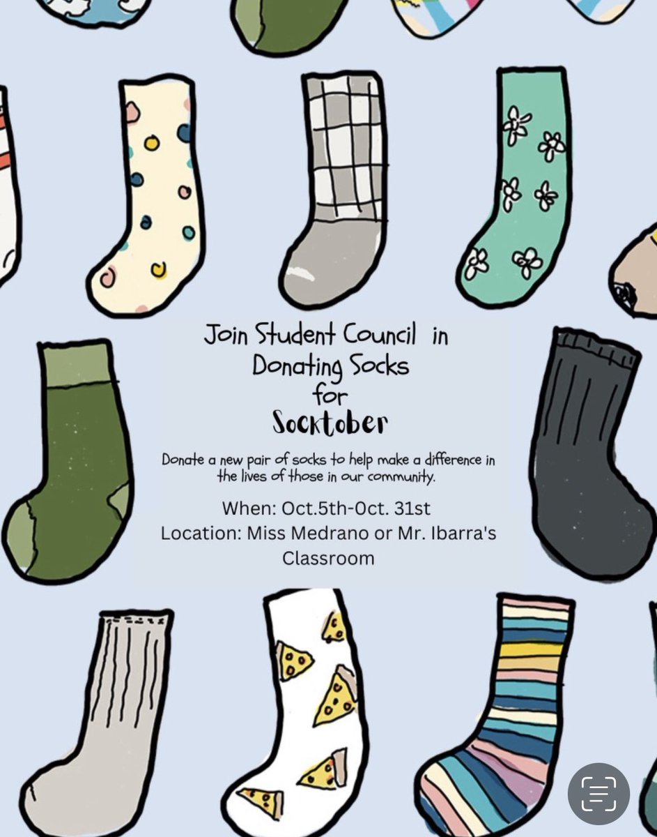 It’s Socktober 🧦! Help our StuCo collect new socks to donate to the <a href="/CCharitiesRGV/">CatholicCharitiesRGV</a> Respite Center.