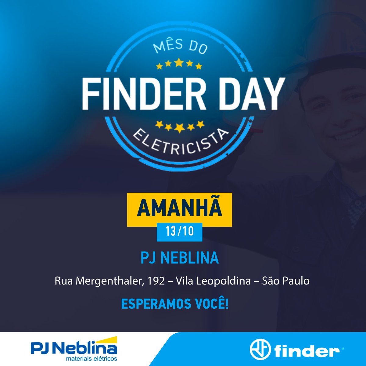 finderbrasil's tweet photo. Amanhã tem #FinderDay na @pjneblina da Vila Leopoldina em São Paulo🔝
Confira o #endereço do nosso distribuidor PJNEBLINA de #SãoPaulo na imagem do POST 👆
😉
#elétrica #eletricidade #eletricista #MesdoEletricista #materialelétrico #relé #paulistano #FinderBrasil https://t.co/wgGICX0Sez