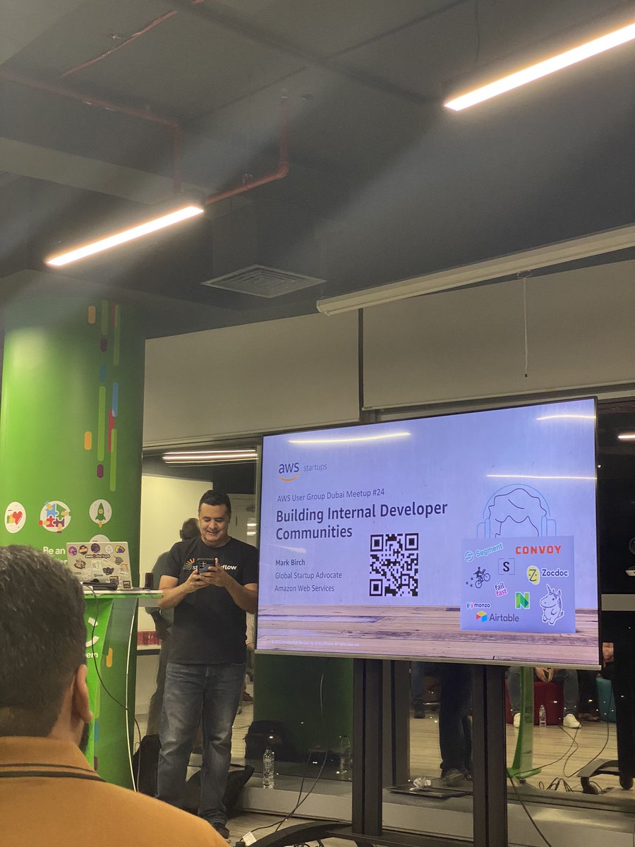 Finally managed to catch <a href="/marksbirch/">markbirch.bsky.social</a> speak about communities in person - at the <a href="/AWSDXB/">AWS UG Dubai</a> 😱😱🙌