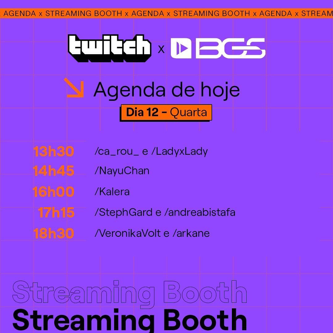 TwitchBR on X: Chegou o dia… ÚLTIMO DIA DE BGS Segue a agenda 🫰  #TwitchnaBGS  / X