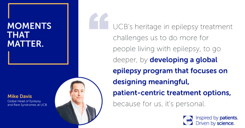 UCBUSA's tweet photo. Everyday stories of people living with diseases like #epilepsy inspire and help us understand the moments that matter most to them. Read the latest from UCB’s Global Head of Epilepsy and Rare Syndromes, Mike Davis: #MomentsThatMatter #EpilepsyAwareness