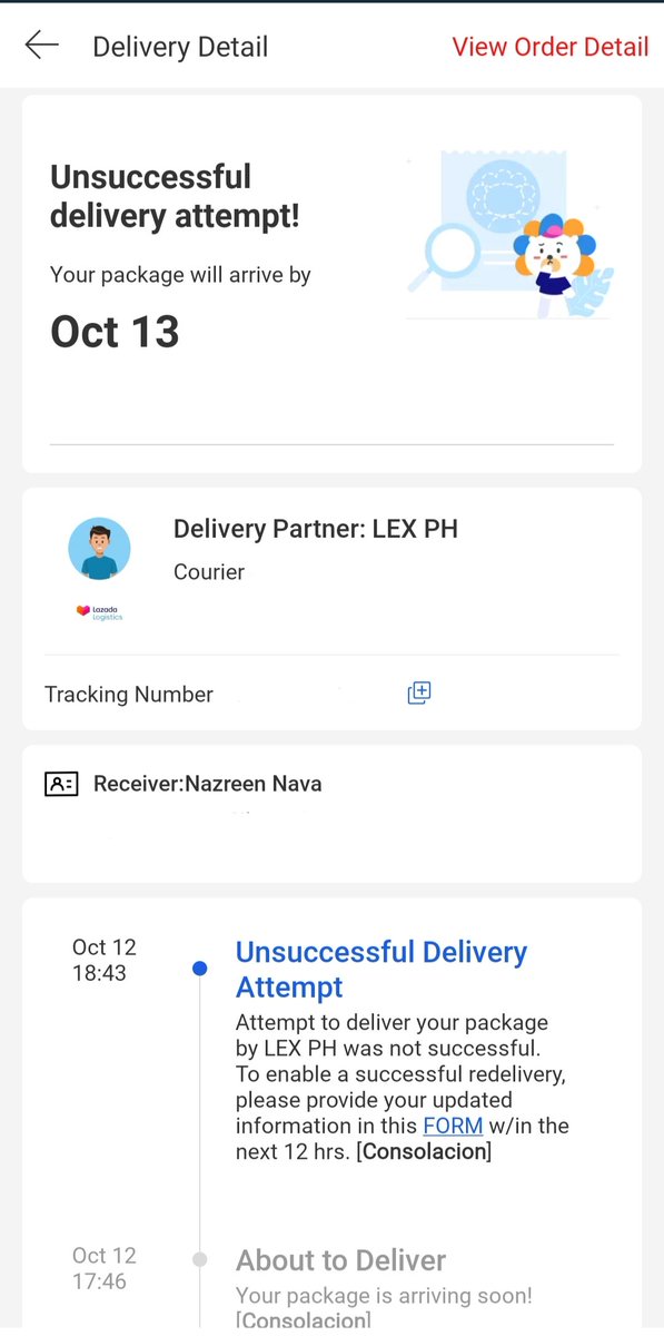 nazankana's tweet photo. @LazadaPH paayos naman ses, di ako nakatanggap ng calls nor texts tapos ilalagay unsuccessful https://t.co/dvpkW0yj9x