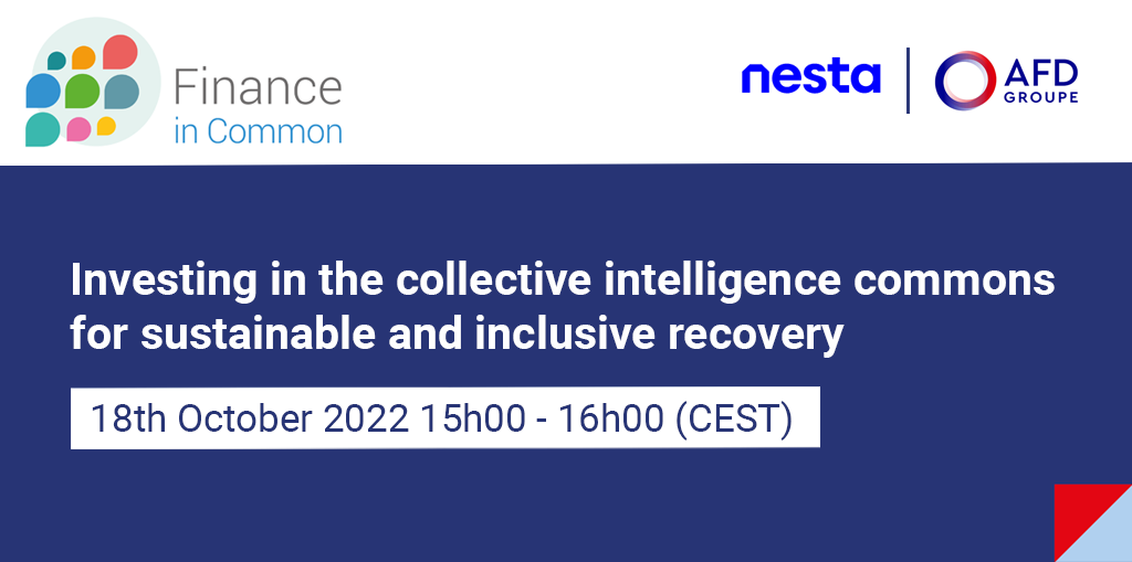 AFD_en's tweet photo. #FinanceInCommon2022
🗓️18 Oct | This event, organized w/ @nesta_uk, will explore the benefits of investing in the development &amp; scaling of the collective intelligence #commons – &amp; how this could help us achieve the #SDGs.
A new report will be presented.
👉https://t.co/Zf7i9KD18w https://t.co/6ruFyCM4YM