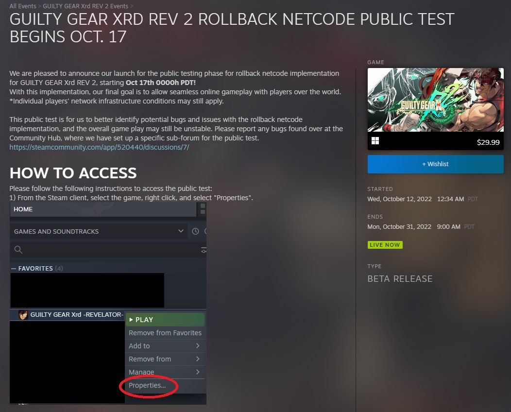 RT @Wario64: Guilty Gear Xrd Rev 2 rollback netcode public test begins on Oct 17th on Steam https://t.co/ZQgxknGSEd https://t.co/ng7tmix5BS