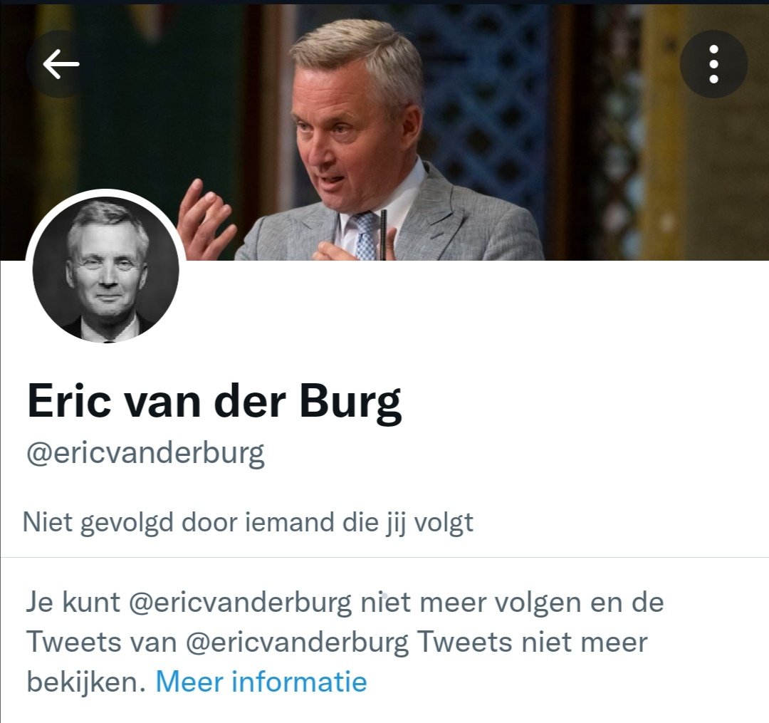 TheEdgyVeggie1's tweet photo. De staatssecretaris van Omvolking Eric van der Burg kan mijn tweets duidelijk niet waarderen: Hij heeft me geblokt.👇🏻 https://t.co/uU1F84IRSd