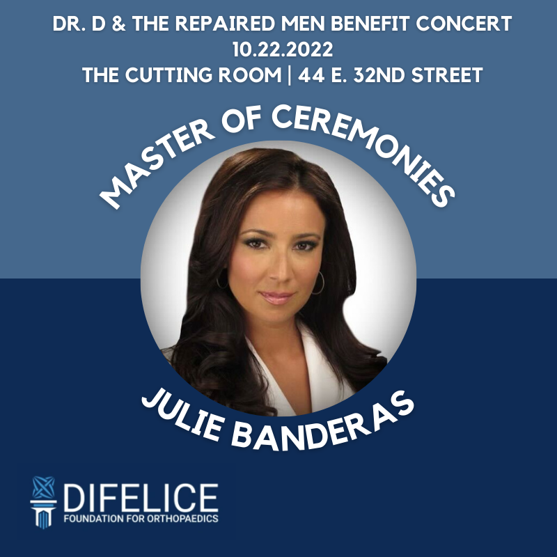 DifeliceMD's tweet photo. We are super excited to announce that @JulieBanderas, my patient & a Fox News anchor, will be the Master of Ceremonies at our upcoming benefit concert on October 22 at @CuttingRoomNYC! More info at https://t.co/FHwTZY1U0d.
#SaveTheACL #PreservationFirst https://t.co/ljGUkrIVwu