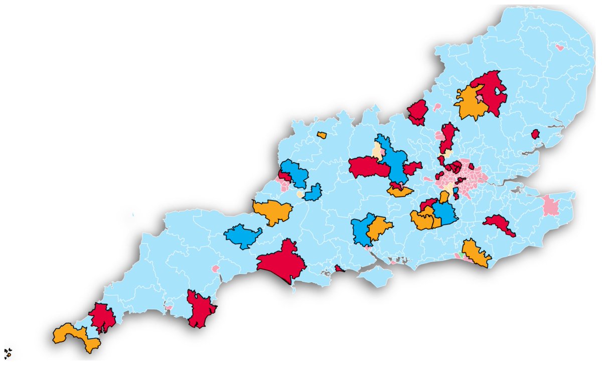 Election Maps UK on Twitter "'Blue Wall' Seat Projection LAB 25 (+25