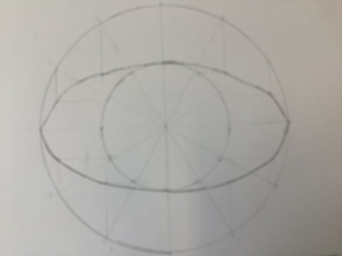 Benjydenjy's tweet image. I’m proud of my self (I only did the construction lines and the top half of the ellipsis) #achievement #techgraphics