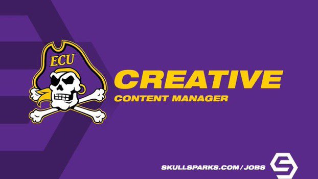 Opportunity with <a href="/ECUAthletics/">East Carolina Pirates</a> in Greenville, N.C. Content Manager: bit.ly/3LQW3KB More jobs: SkullSparks.com/jobs