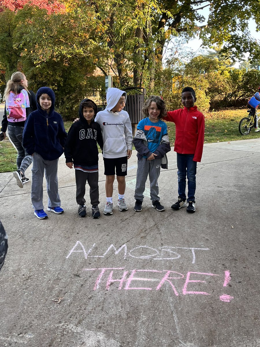 RadburnSchool's tweet photo. WALK/BIKE to school at Radburn!!!! Stellar turnout! Thank you PTA for our food drive and snacks!! #RadburnRocks https://t.co/kHS03dRZn6