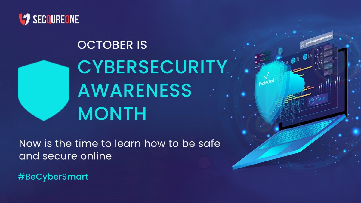 secqureOne's tweet photo. Cybersecurity Awareness Month 2022 !
#becybersmart #cybersecurityawareness #secqureone #staysecure https://t.co/DAAtut5MIb