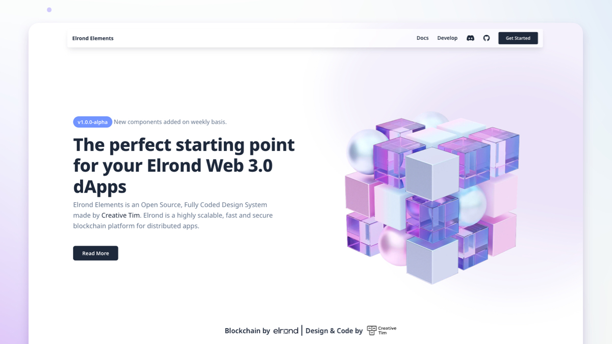 NFTimofficial's tweet photo. 1/ The perfect starting point for your Elrond dApp is here!

⚡️ Meet Elrond Elements, the open source and fully coded Design System made by @CreativeTim that will get you everything you need to start creating fully functional dApps in days, not months.

 https://t.co/yzX62tofS6 https://t.co/XWtVF6dO5q