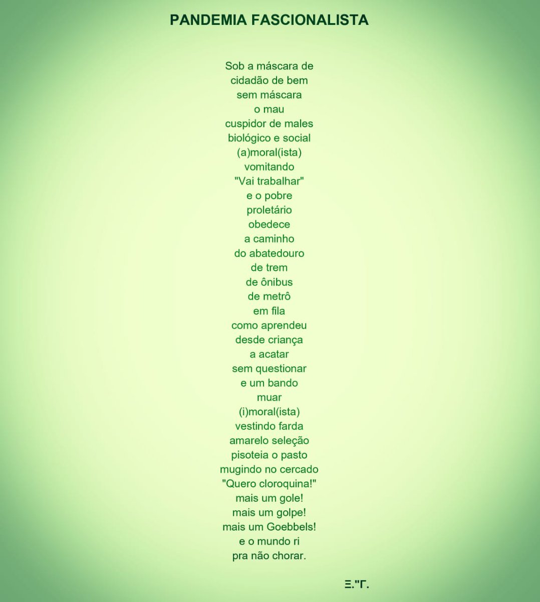 fc33d72ff19f45a's tweet photo. @MauricioRicardo Minha resposta a qualquer facínora fascista sempre será através de poesia. https://t.co/HiS8WH5CM9
