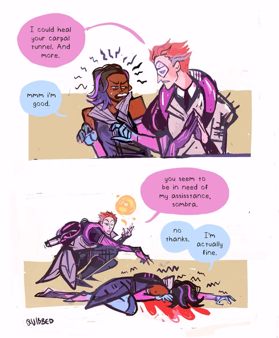 ok. sombra never letting moira heal her is a pretty good bit 