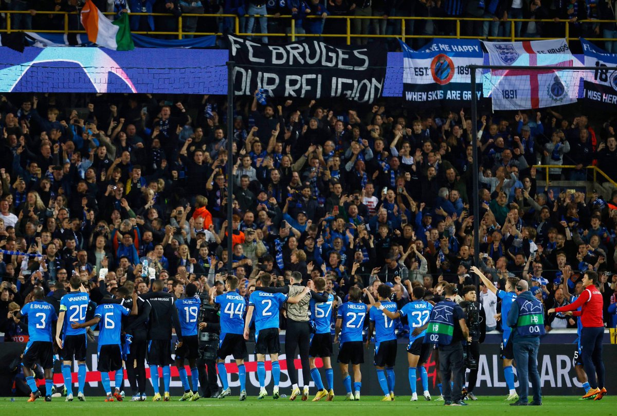 ☑️ 1-0 vs Leverkusen
☑️ 4-0 vs Porto
☑️ 2-0 vs Atletico Madrid
🤝 0-0 vs Atletico Madrid

Club Brugge have progressed into the last-16 of the Champions League for the first time in history… 😍

Nobody gave them a chance in this group. They still haven’t even conceded a goal! 👏🏻