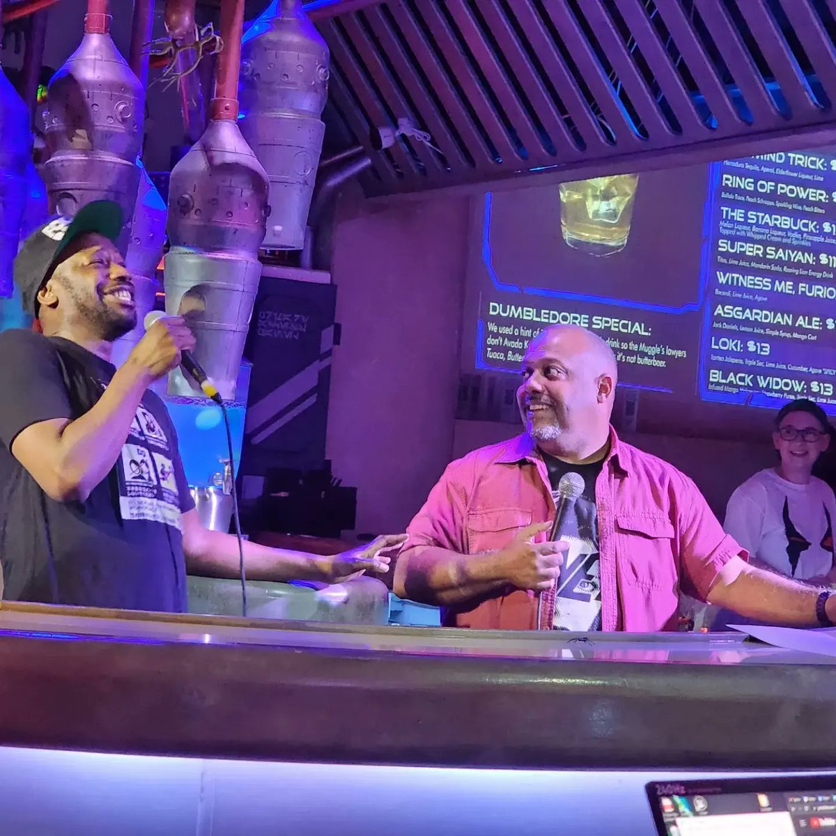 normcoyne's tweet photo. Bucket list item achieved! Finally got a chance to visit @SVCantina for a live episode of Blackman Beyond. @marcbernardin & @malcolmbarrett were insanely entertaining. So much fun!
#scumandvillainycantina #blackmanbeyond #fatmanbeyond #bucketlist https://t.co/UaTBsDghj1