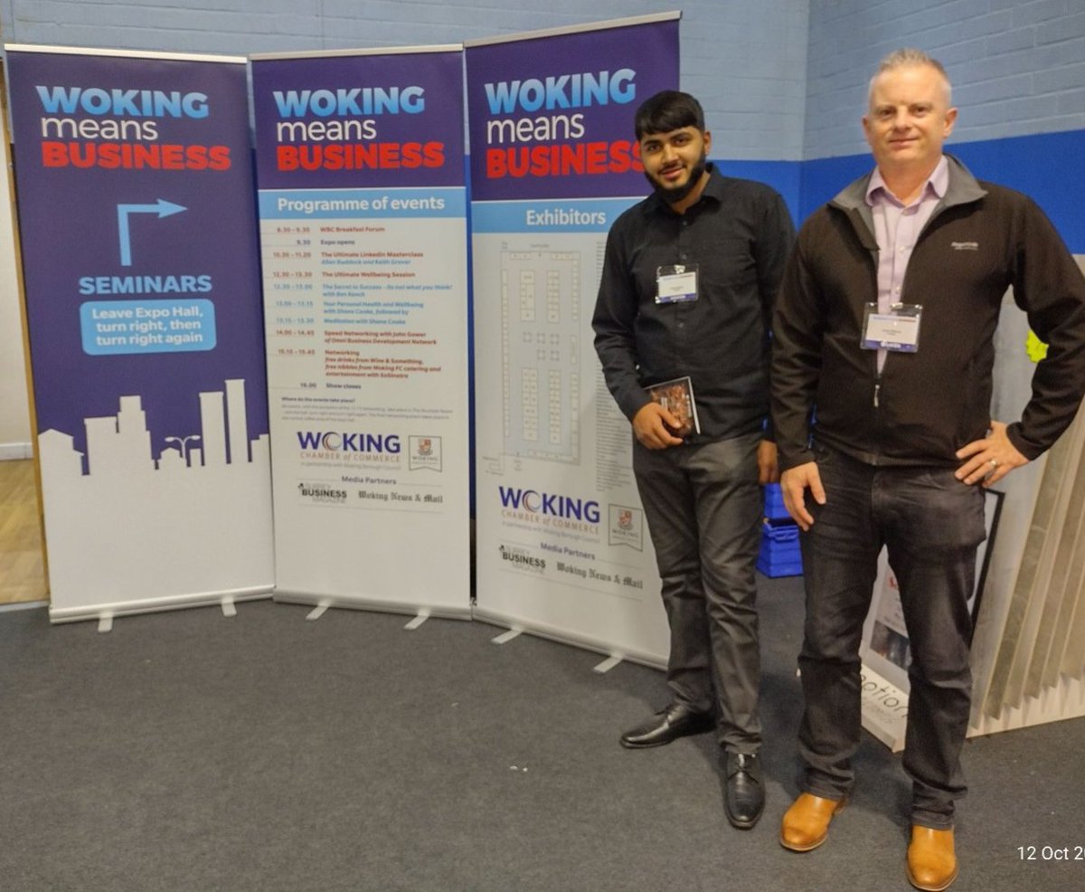 Invotra's tweet photo. It has been a great day at the @WokingMeansBiz Expo, meeting really interesting local businesses and making some valuable new connections.
#WMB2022 #WokingBusiness #WokingEvents #Surrey
#SurreyBusiness #NetworkingEvents #Networking #Invotra #Communications #Intranets https://t.co/gBf3bldzLL