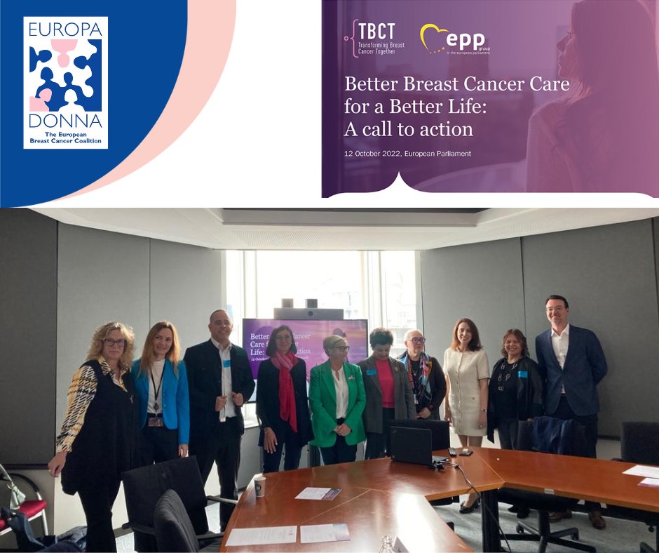 EuropaDonnaEUR's tweet photo. Today the @TbctEu held an event at the 🇪🇺 to launch a Call to Action on Quality of Care. The event was hosted by @FitzgeraldFrncs Chair of TBCT, &amp; ED CEO @Marziazzz took part in the panel discussion along with other TBCT members. 

📢Call to Action: https://t.co/B6h1vey2gh https://t.co/DJaUK4BDxI