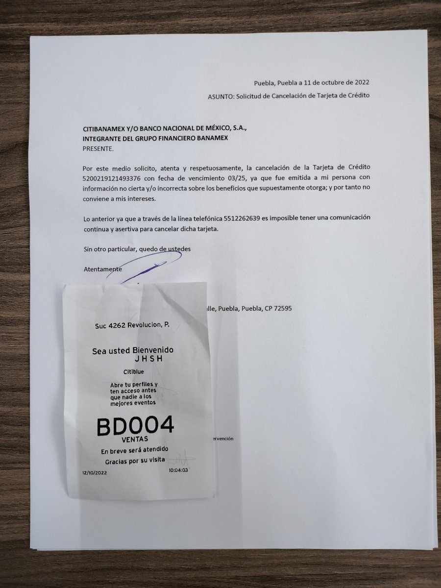 pepepolosanchez's tweet photo. @Citibanamex Buenos días en Puebla no me quiso atender la UNE de Atención a Usuarios.
No me quisieron recibir en la sucursal 4262 Revolución un oficio para cancelar una TDC que fue emitida para mí con información incorrecta o no cierta. Solicito su apoyo https://t.co/eBXV2eJjcz