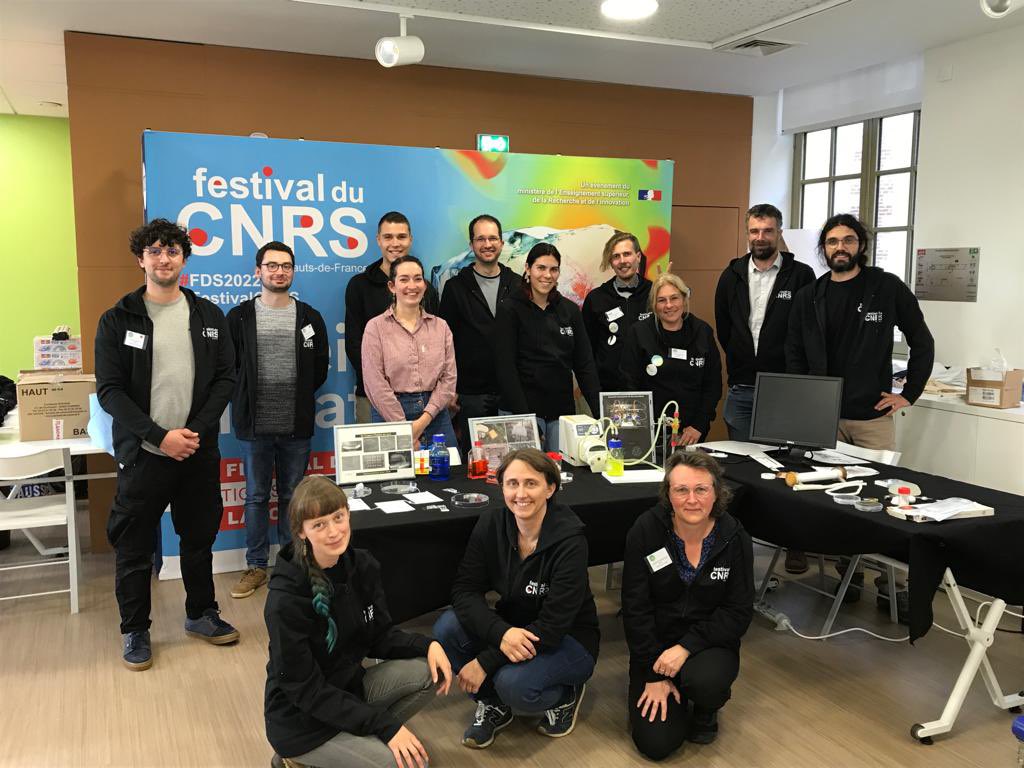 CNRS_HdF's tweet photo. #FestivalCNRS | Le Festival du CNRS commence demain ! L’équipe d’organisation est impatiente d’accueillir les premiers participants pour cette 2e édition avec les scientifiques @UMR_EDYSAN @CIILofficiel #BMBI @PC2A_umr8522 @umr8576 @UMS_PLBS &amp; l’équipe @IPSL_outreach @LienAsts 🥳 https://t.co/V17UX7doXF