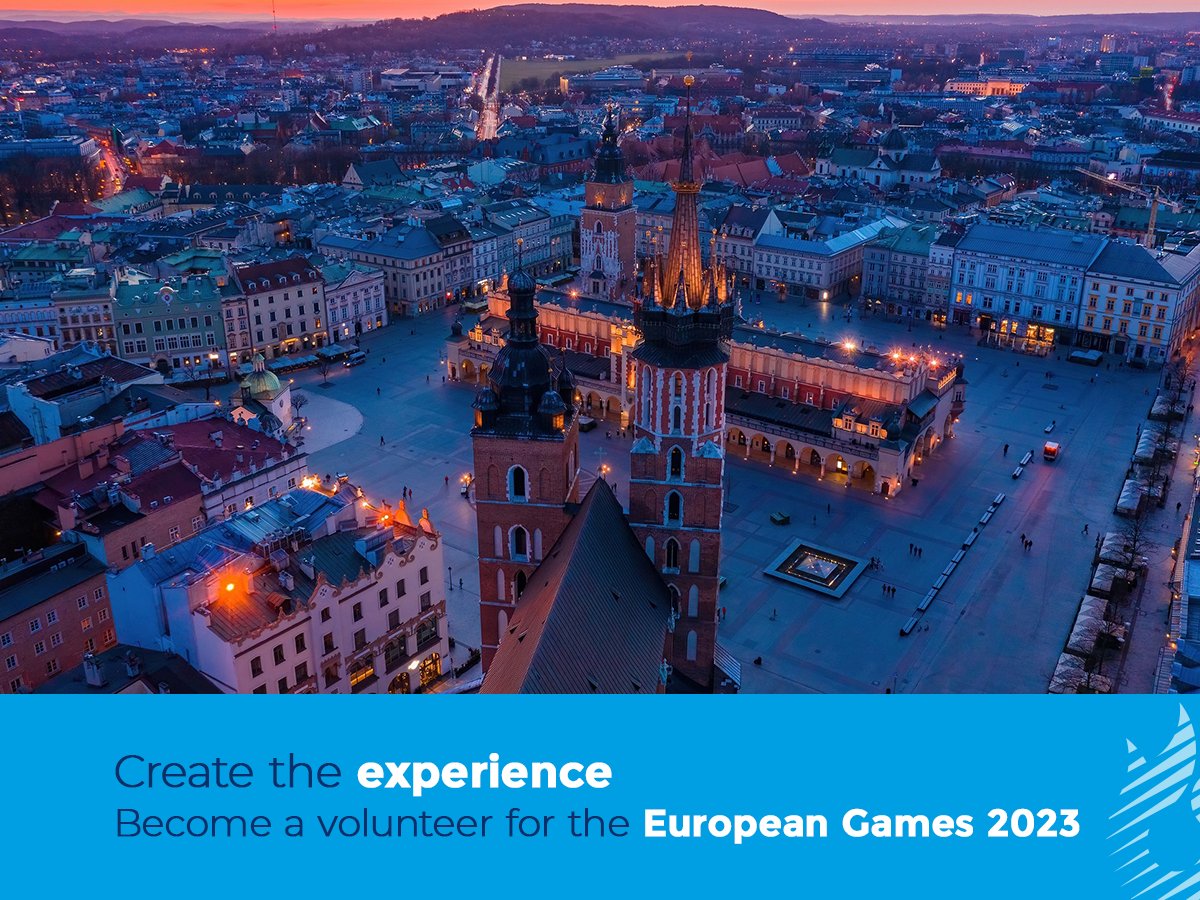 FranceOlympique's tweet photo. ๐ Ouverture des candidatures bรฉnรฉvoles aux Jeux europรฉens de Cracovie-Maลopolska 2023 ๐ต๐ฑ !
๐๏ธ Participez ร cette grande compรฉtition qui se dรฉroulera du 21 juin au 2 juillet 2023 ๐ https://t.co/TqzUCPJa4v
#EG2023 #europeangames2023 #createtheexperience https://t.co/AfLlWUod07