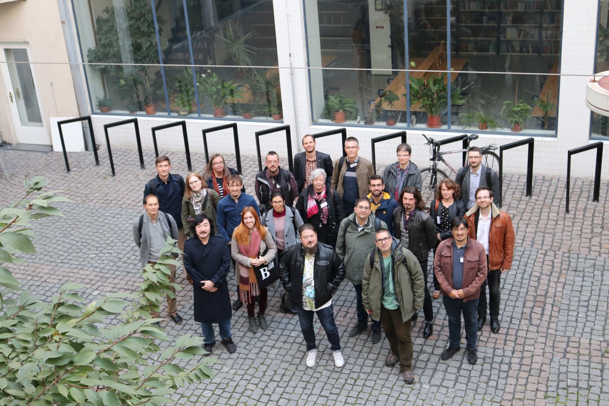 Participants of Mutual Learning Workshop to Improve Cultural Heritage Bibliographical Data organised by @CzechLitBib and @bibliodataWG with support of @DARIAHeu after first day. Intensive programme, interesting talks, but still alive ;-) Join us tomorrow!