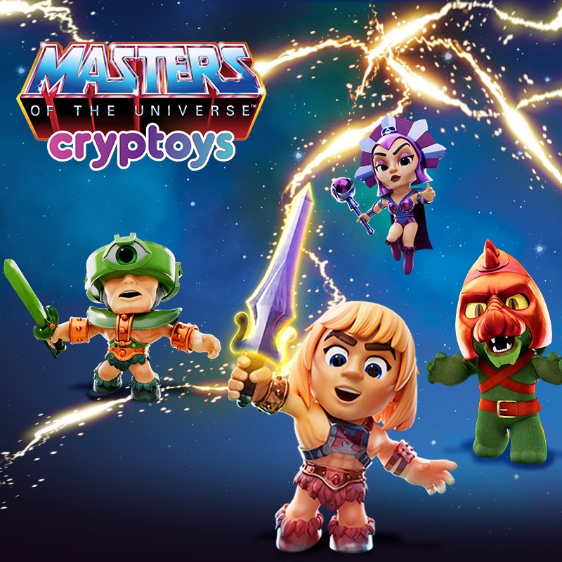 Exciting news from @cryptoys!

They’re partnering with <a href="/Mattel/">MATTEL</a> to digitize <a href="/MastersOfficial/">Masters of the Universe</a> 💥

The first public collection is coming to the Cryptoverse on Nov 9 ⚡️

Learn about the drop 👉hypemoon.com/2022/10/crypto…