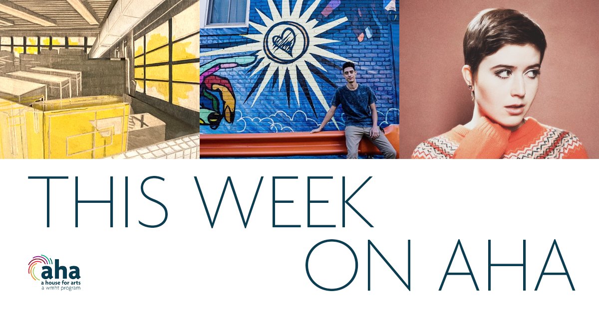 WMHTPubMedia's tweet photo. Explore memory, place, and time in Katherine Chwazik's mixed media work. Chat with clothing designer Eugene O'Neill. And catch a performance from #Local518 artist @_belleskinner.

Watch this week's AHA! anytime online: https://t.co/BeFtxSBIR2 https://t.co/b2tR6xtvSD