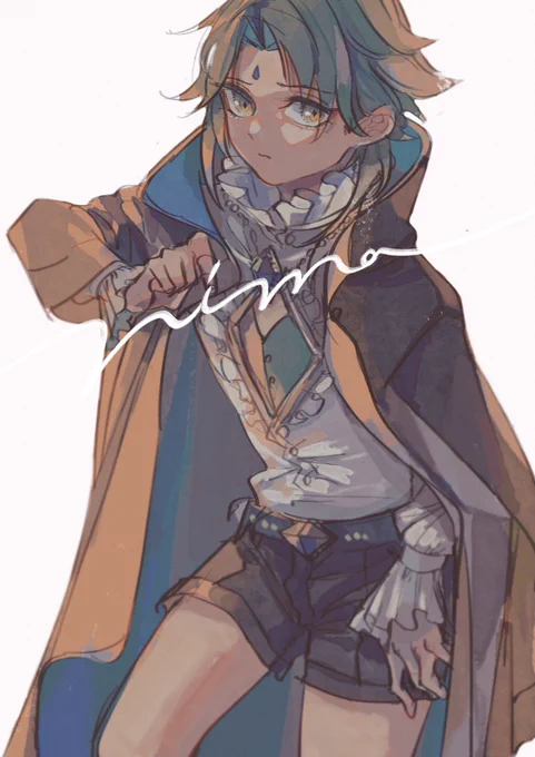 ハロウィン趣味マシマシ魈を描きました 