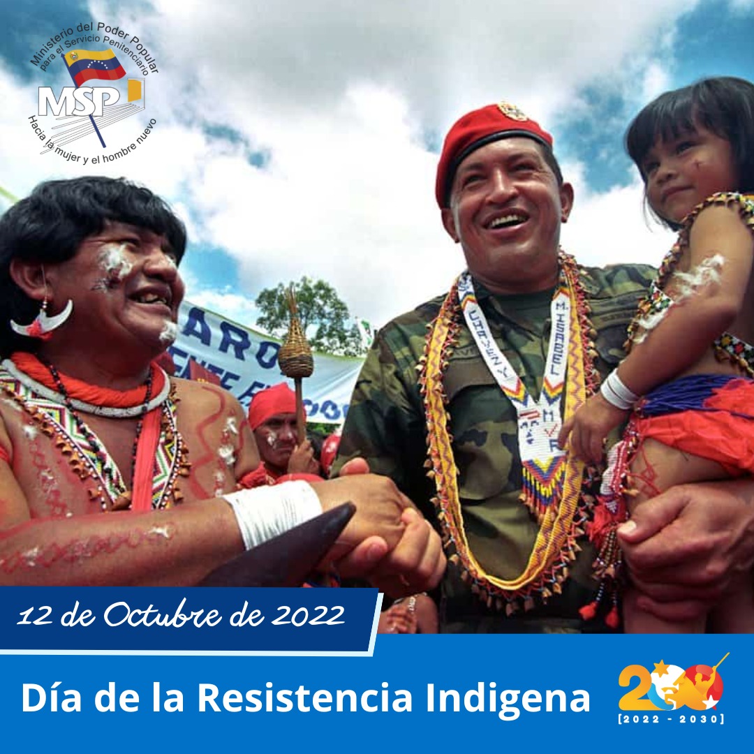 En el Día de la Resistencia Indígena, reivindicamos la lucha  de los pueblos originarios frente al imperio español. A 530 años de este hecho continuamos firme por valer nuestros derechos y libertad de la patria. #GritoDeResistenciaIndígena <a href="/NicolasMaduro/">Nicolás Maduro</a>