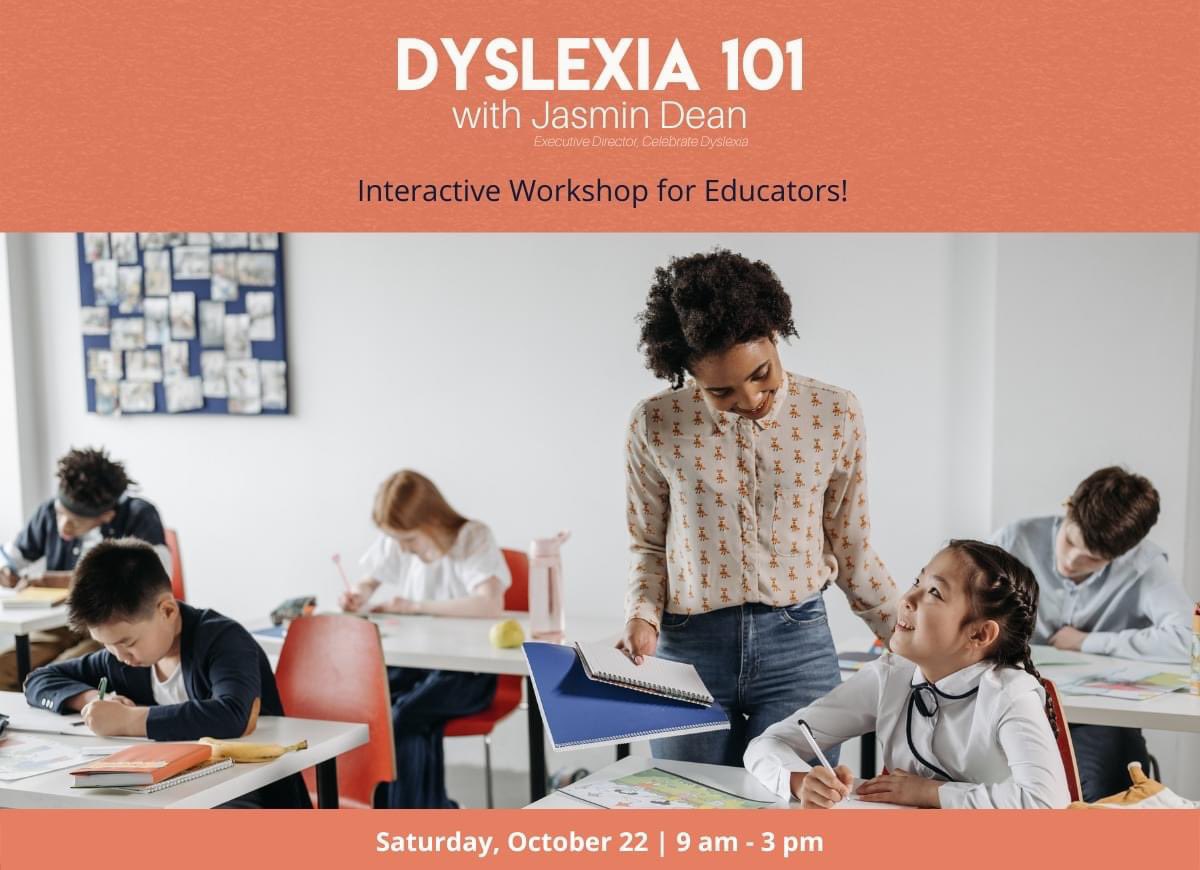 Join us for a Dyslexia 101 Workshop with Jasmin Dean, Co-Founder, and Executive Director at Celebrate Dyslexia!

Dyslexia affects 1 in 5 children. A teacher equipped with information on dyslexia can be a lifeline to a struggling student.

Register today at bit.ly/3Rr3oSP