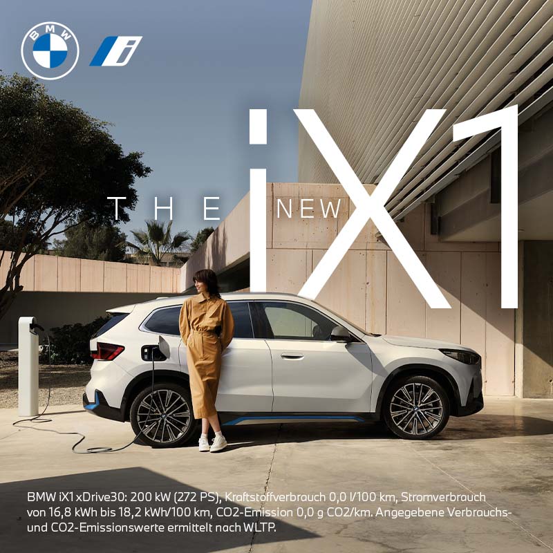 BMW_Austria's tweet photo. Lass Dich von der Vielseitigkeit des ersten vollelektrischen BMW iX1 inspirieren. THE NEW iX1.