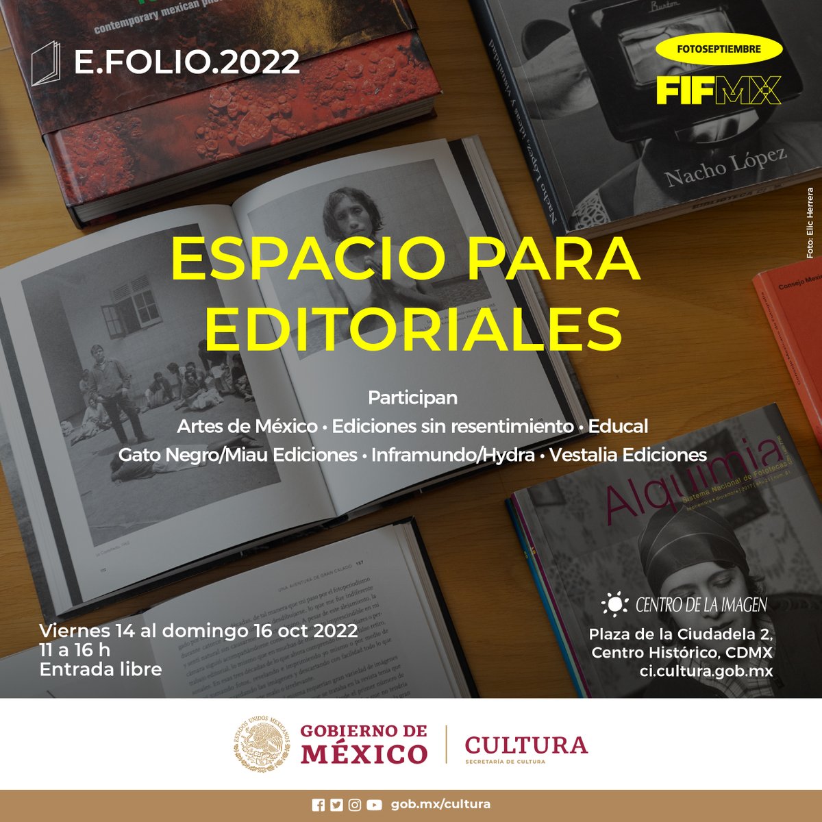 cimagen's tweet photo. Nuestro próximo Encuentro de fotolibros ¡ya está muy cerca!📖#EFOLIO2022

Como parte de su cuarta edición en 2022, FOLIO ofrecerá un Espacio para editoriales, iniciativa que busca dar a conocer las propuestas de destacados sellos editoriales en México. #FIFMX

¡Te esperamos!🥳 https://t.co/bWio02Kr5Z