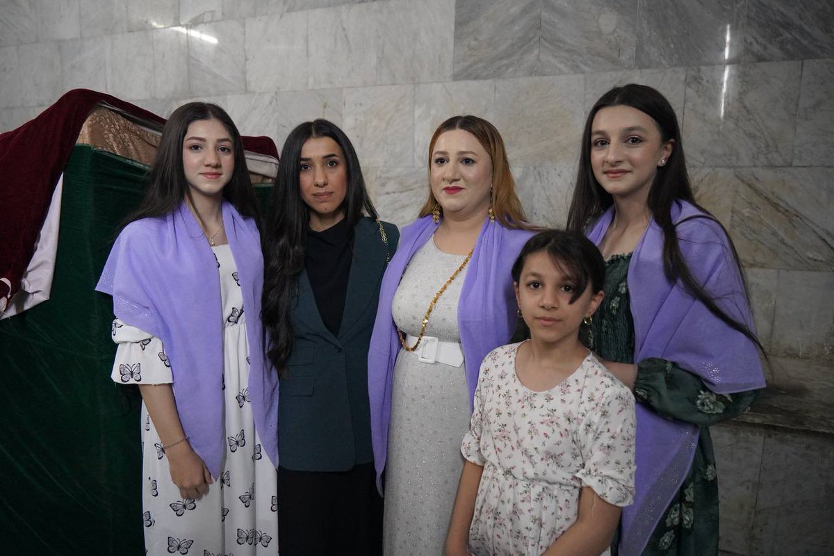 NadiaMuradBasee's tweet photo. As a girl, I always dreamed of going to the Autumn Assembly at the sacred Yazidi temple in Lalish. It was beautiful to be there today for the first ceremony that Lalish has held since the genocide. Despite religious persecution, Yazidis are celebrating and preserving our faith. https://t.co/DZGy5SlINS