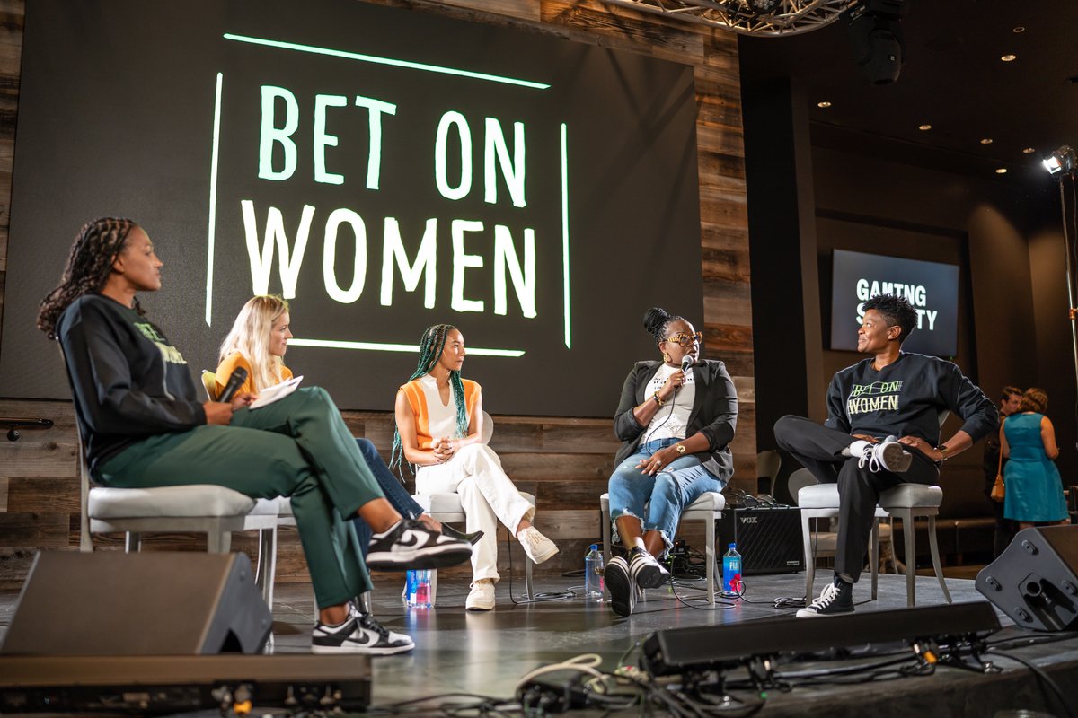 GamingSociety's tweet photo. Big week for GS! 👀

Our founders @jmessler &amp; @KevinGarnett5KG hosted our first ✨ Betting Academy Experience to teach sports betting through real-life events

Our VP of Business @MarissaC_25 followed up w/ a #BetOnWomen roundtable on the importance of investing in women's sports https://t.co/5ycNcGvegj