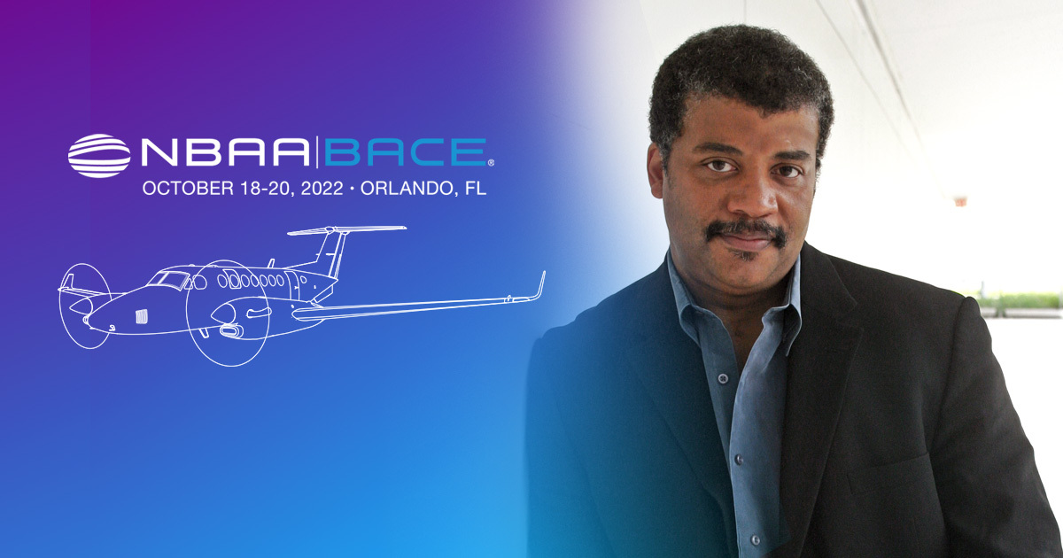 Thrilled to be interviewing famed astrophysicist <a href="/neiltyson/">Neil deGrasse Tyson</a> at next week’s #NBAA2022. We’ll talk asteroid bumps, Webb imagines, and of course - UFOs! 
#BizAv #Aviation #nasa