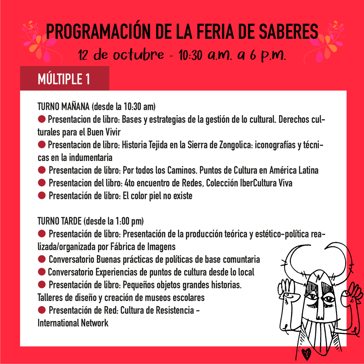 perucvc's tweet photo. 🔥PROGRAMACIÓN FERIAL🔥

(1/2)
¡SÚMATE HOY a las actividades en el espacio público🫀! Estamos latiendo hoy desde el Parque Cívico de Santa Clara de Ate (Av. La Estrella 15487). https://t.co/Imbt6iEKws