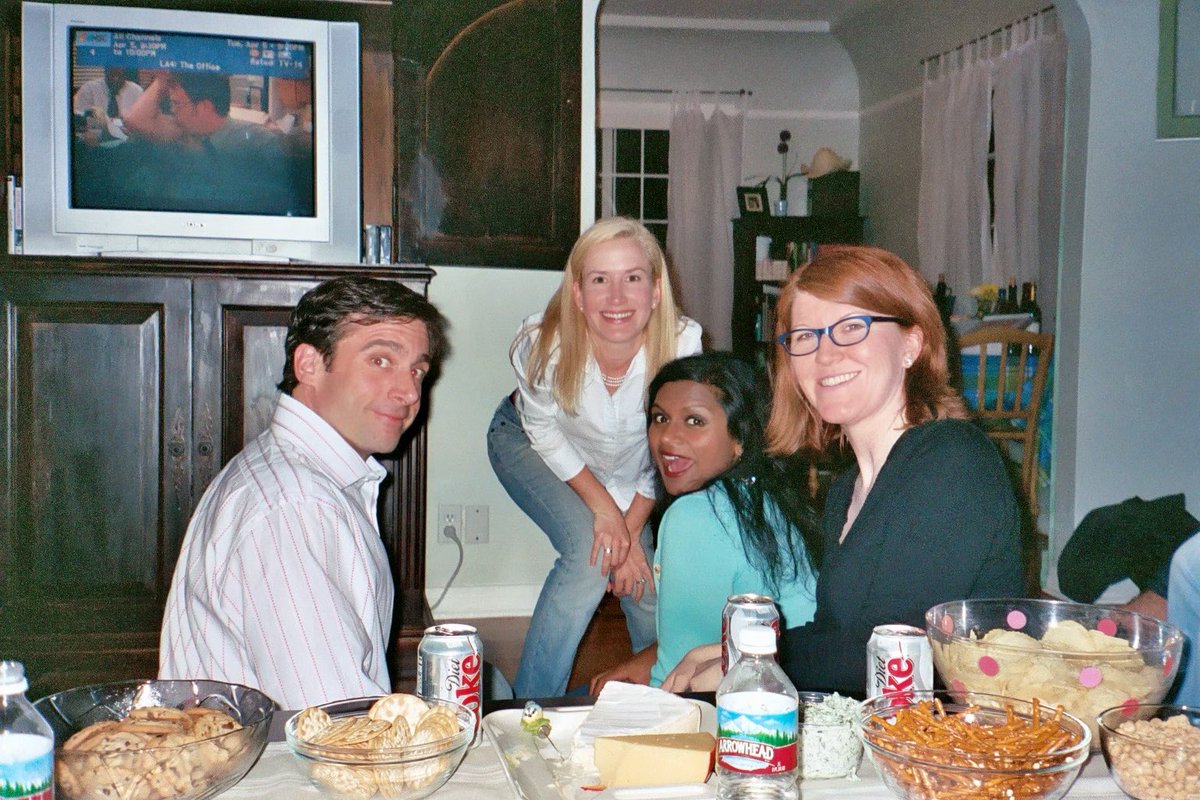 My The Office viewing party that I hosted in 2005! We used to take turns hosting viewing parties at our houses to watch each week’s new episode. And today on @officeladiespod we break down Gabe’s Viewing Party! I had forgotten about the Soundscapes! 😂