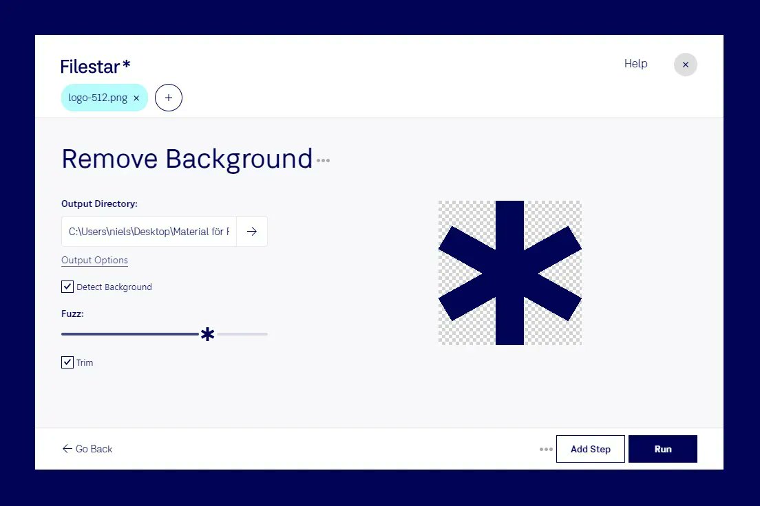 filestarapp's tweet photo. New Filestar* skill: "remove background" for raster images. https://t.co/87UoQXvFFI